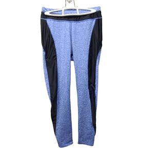 SHEIN Womens Blue and Black Active wear Leggings Medium